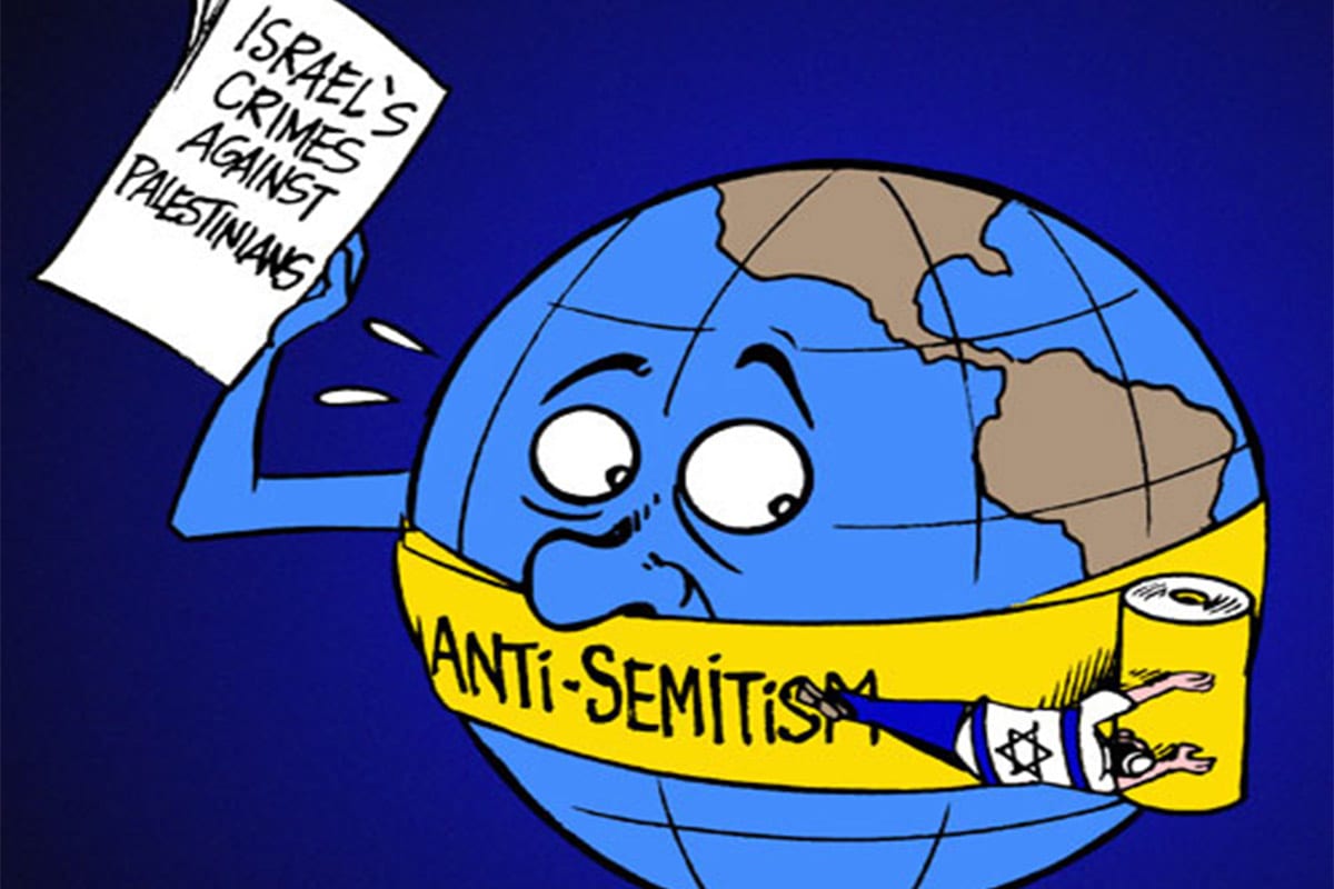 Antissemitismo e crítica de Israel. [Cartoon Latuff/Monitor do Oriente Médio]