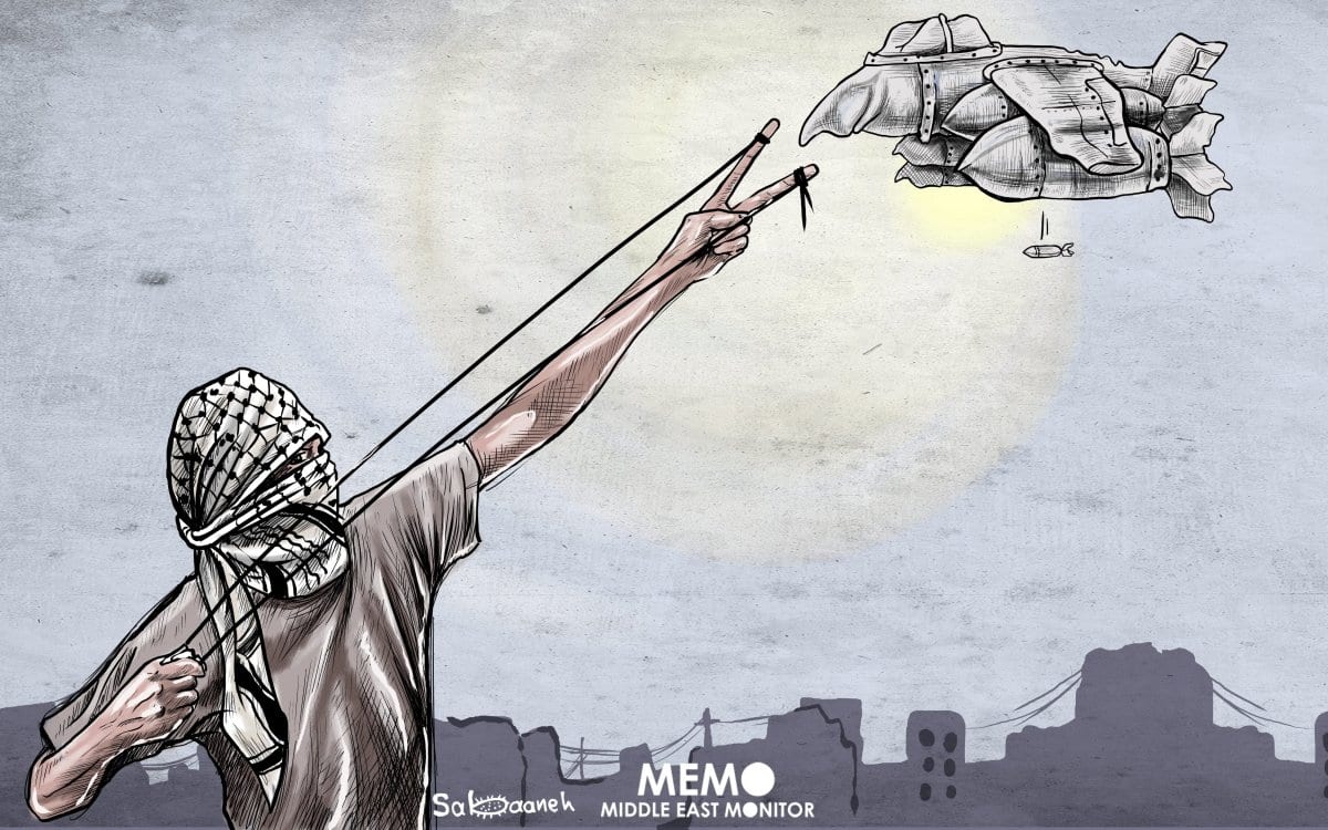 A Segunda Intifada estourou em 28 de setembro de 2000 - Charge [Sabaaneh / Monitor do Oriente Médio]