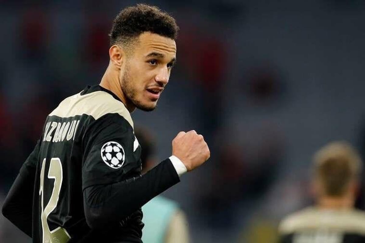 Jogador de futebol do clube holandês Ajax Amsterdam Noussair Mazraoui [twitter]