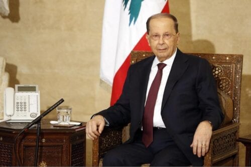 Presidente do Líbano Michel Aoun [Ratib Al Safadi/Agência Anadolu]