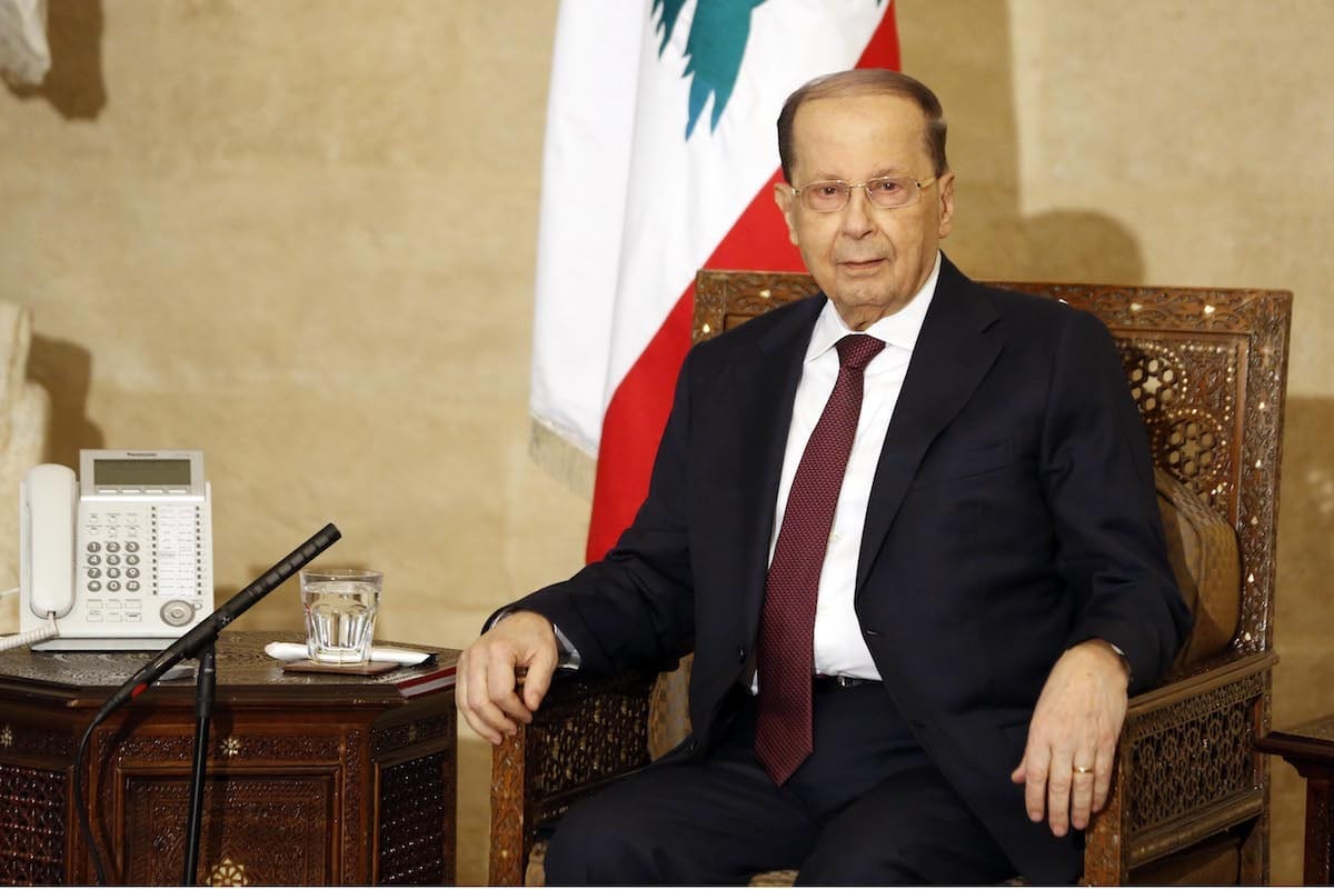 Presidente do Líbano Michel Aoun [Ratib Al Safadi/Agência Anadolu]