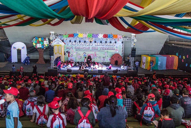 1º Encontro Nacional das Crianças Sem Terrinha no  Parque da Cidade Sarah Kubitschek, Brasília, em 24 de julho de 2018 [Elitiel Guedes/MST]