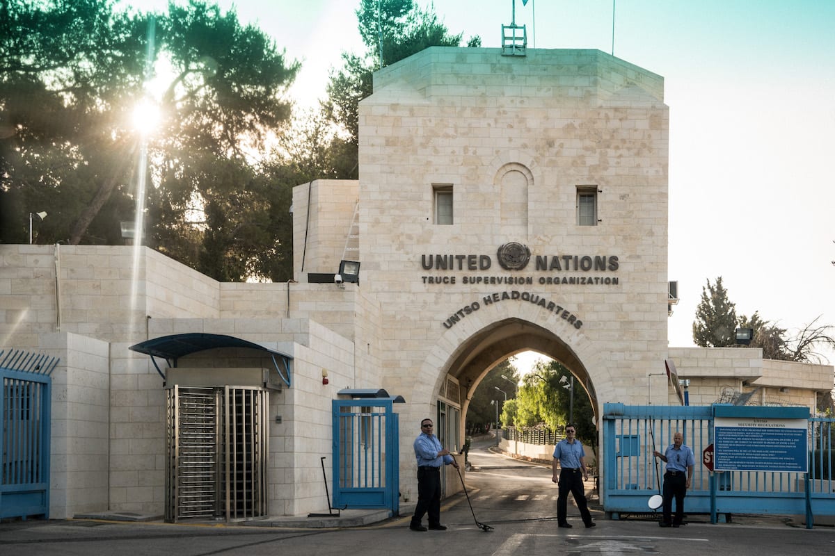 Sede da ONU em Jerusalém - Organização das Nações Unidas para a supervisão da trégua [Giles Clarke/Getty]
