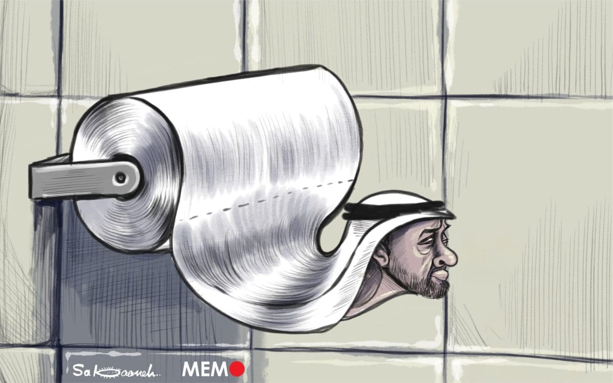 Com acordo, Emirados Árabes Unidos abandonam luta palestina – Cartoon [Sabaaneh/ Monitor do Oriente Médio]