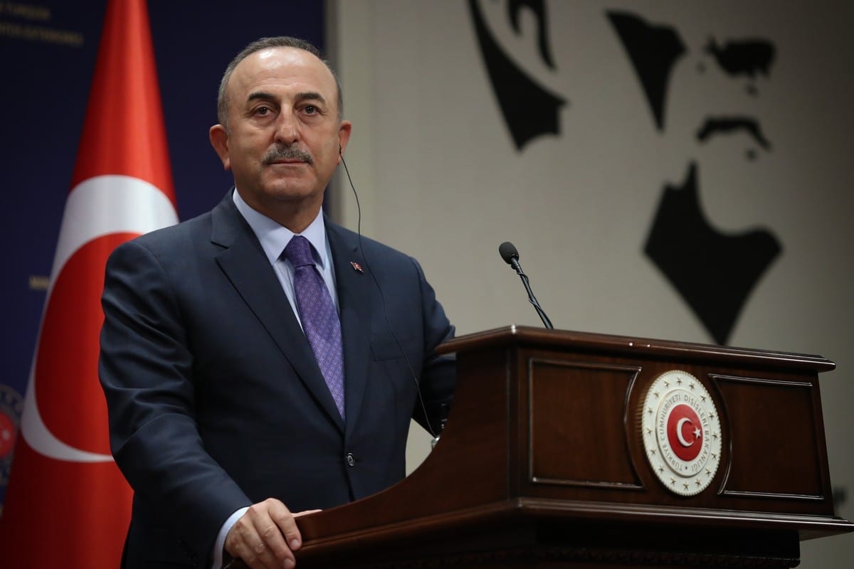 O ministro das Relações Exteriores da Turquia, Mevlut Cavusoglu, em Ancara, Turquia, em 7 de maio de 2021 [Cem Özdel/Agência Anadolu]
