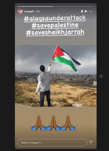 Moussa Marega expressa sua solidariedade com a Palestina através do Instagram [Monitor do Oriente Médio]