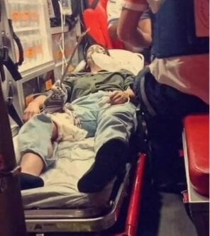 Foto de Maisa Abd Elhadi na ambulância [Maisaabdelhadi/Instagram]