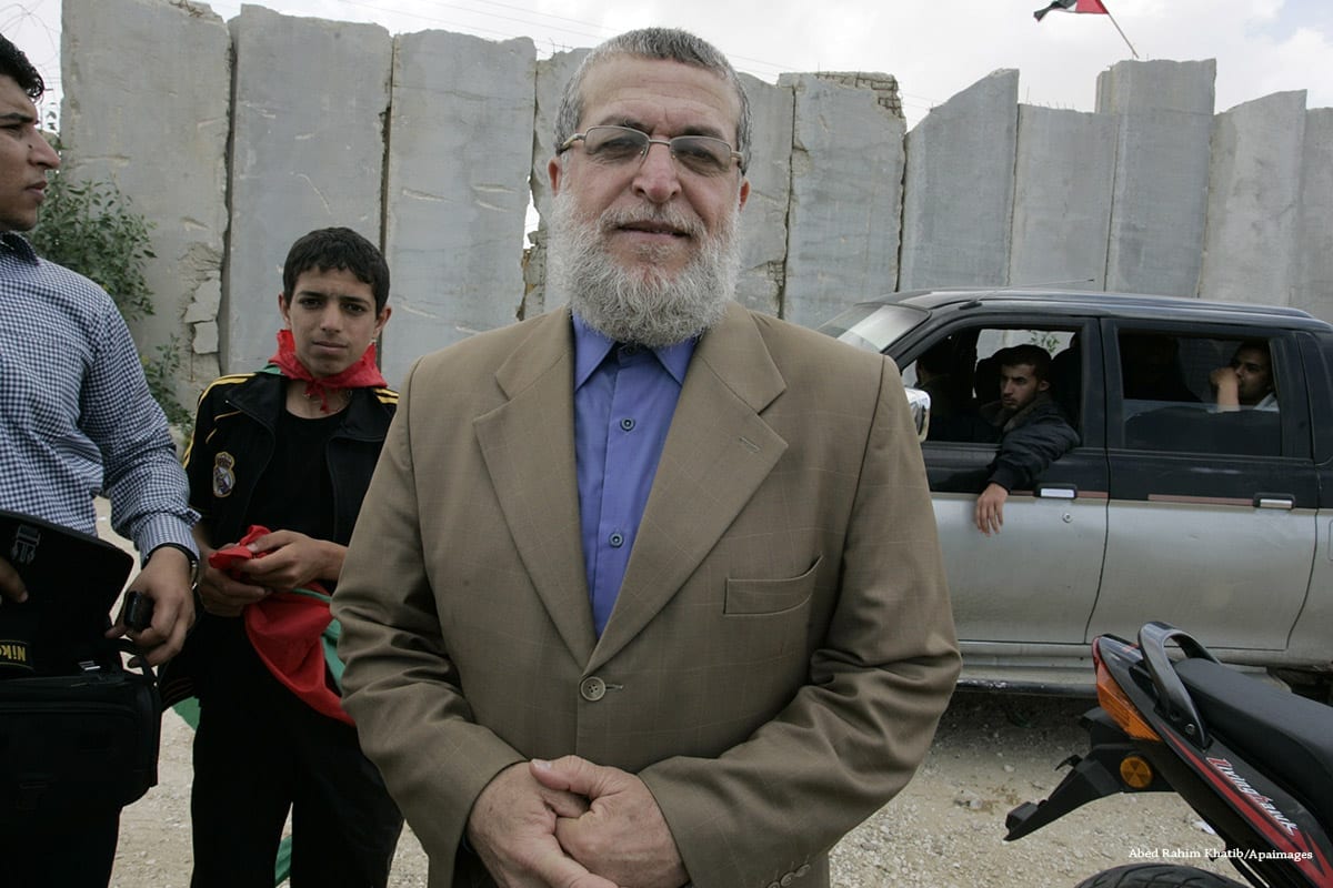 Líder sênior da Jihad Islâmica palestina, Nafez Azzam, em 15 de maio de 2011 [Abed Rahim Khatib/Apaimages]