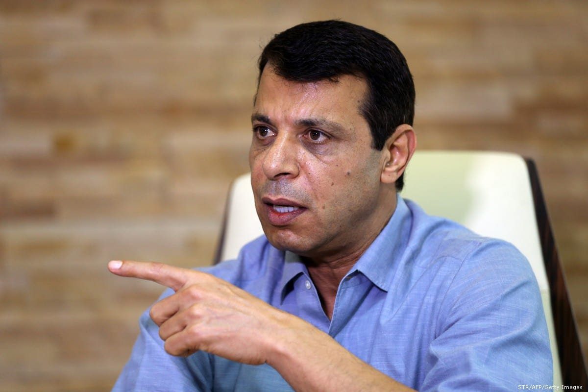 Ex-oficial sênior palestino do Fatah, Muhammed Dahlan, em 16 de setembro de 2015 [STR/AFP/Getty Images]
