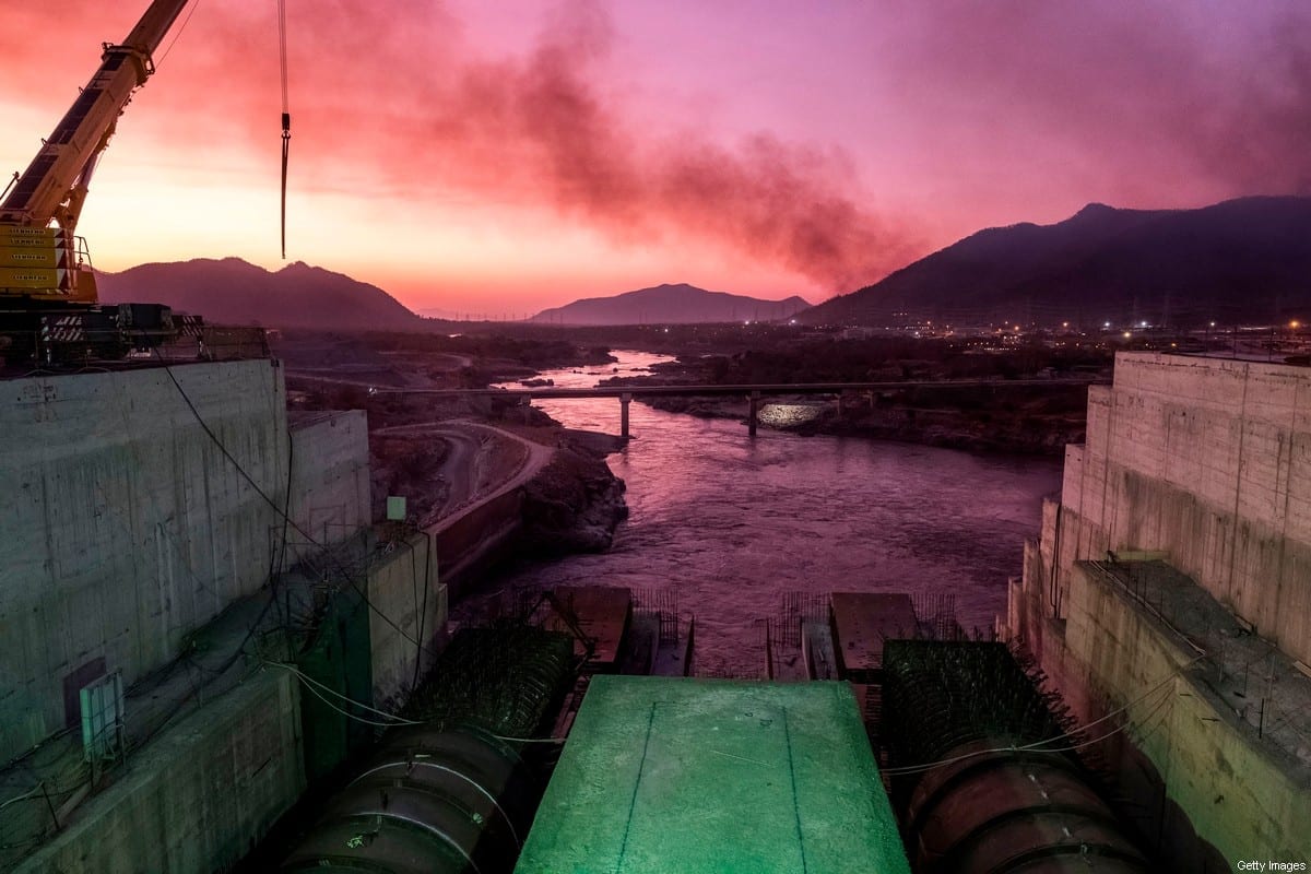 Rio Nilo Azul na área da Grande Barragem da Renascença  Etíope (GERD), perto de Guba, na Etiópia, em 26 de dezembro de 2019 [Eduardo Soteras/ AFP via Getty Images] 