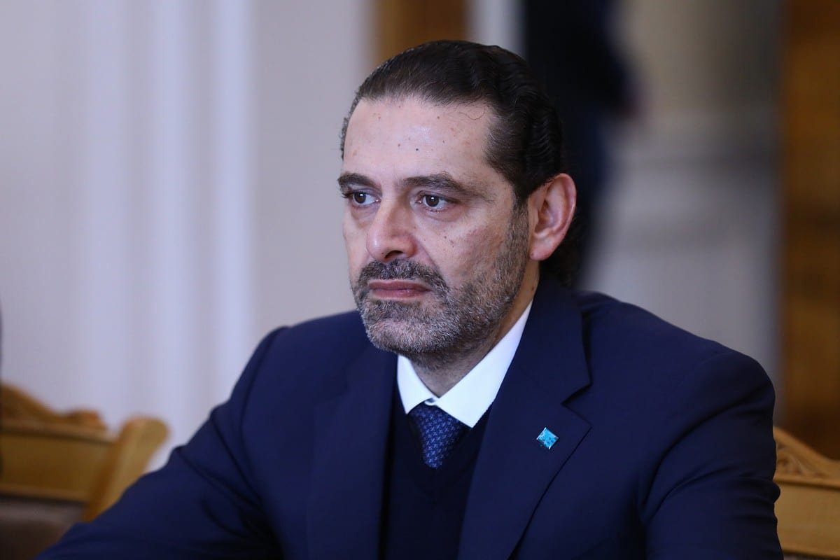Primeiro-ministro libanês designado Saad Hariri em Moscou, Rússia, em 16 de abril de 2021 [Ministério das Relações Exteriores da Rússia/Agência Anadolu].
