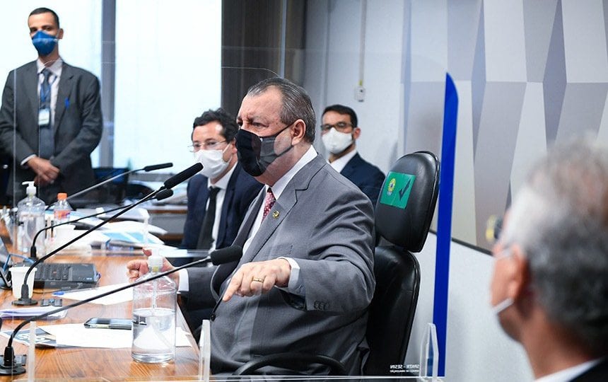 Presidente da CPI, Omar Aziz  Marcos Oliveira/Agência Senado