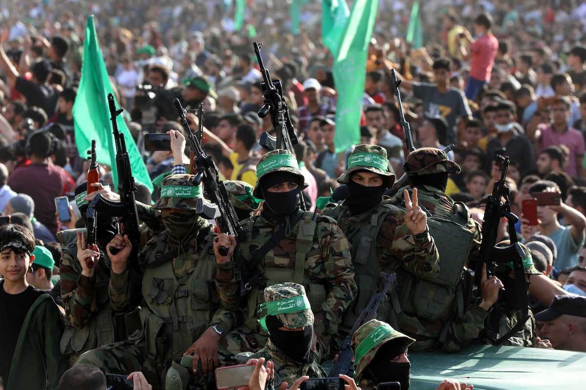 Marcha das Brigadas al-Qassam na Cidade de Gaza, 30 de maio de 2021 [Ashraf Amra/Agência Anadolu]

