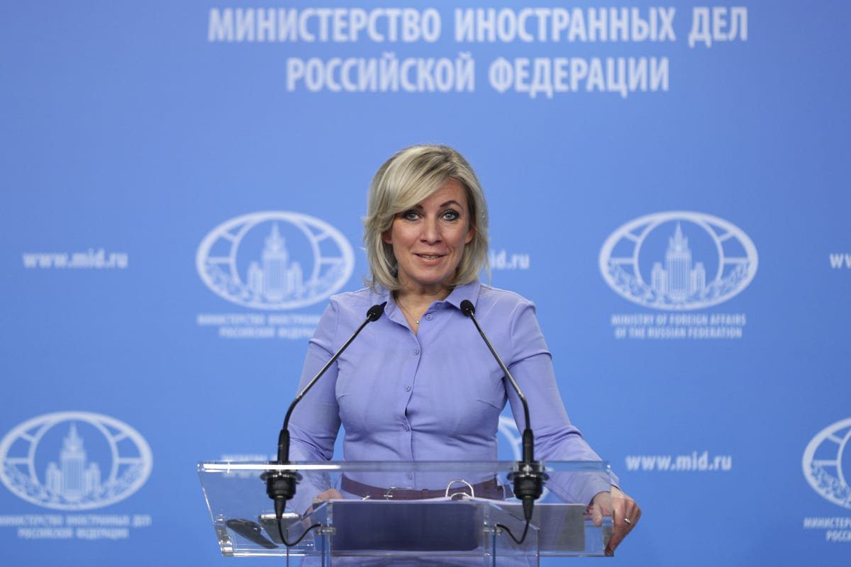 Maria Zakharova, porta-voz do Ministério de Relações Exteriores da Rússia, em Moscou, 27 de novembro de 2020 [Ministério de Relações Exteriores da Rússia/Agência Anadolu]

