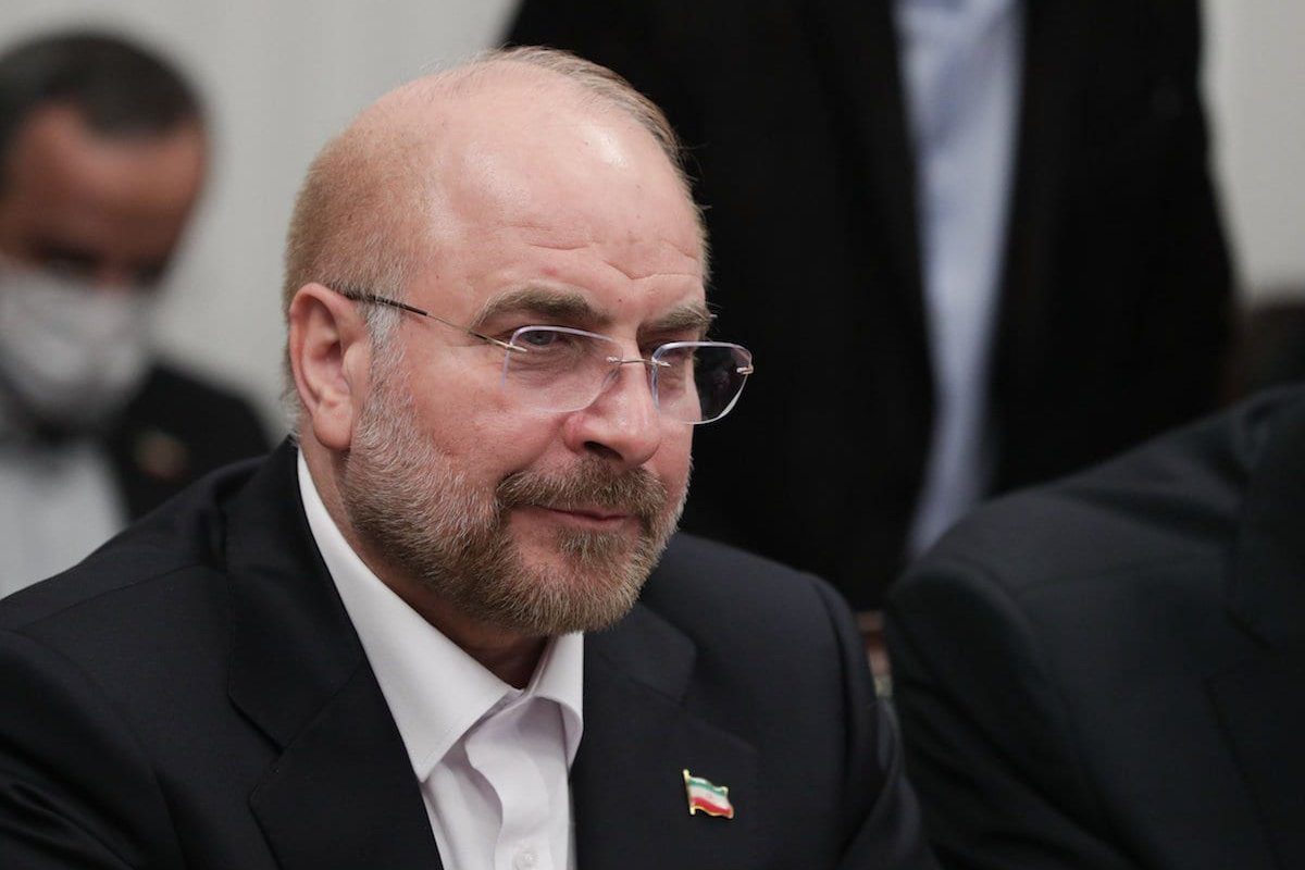 Mohammad Bagher Ghalibaf, presidente do parlamento iraniano, em Moscou, Rússia, fevereiro de 2021 [Gabinete de Imprensa de Estado da Rússia/Agência Anadolu]
