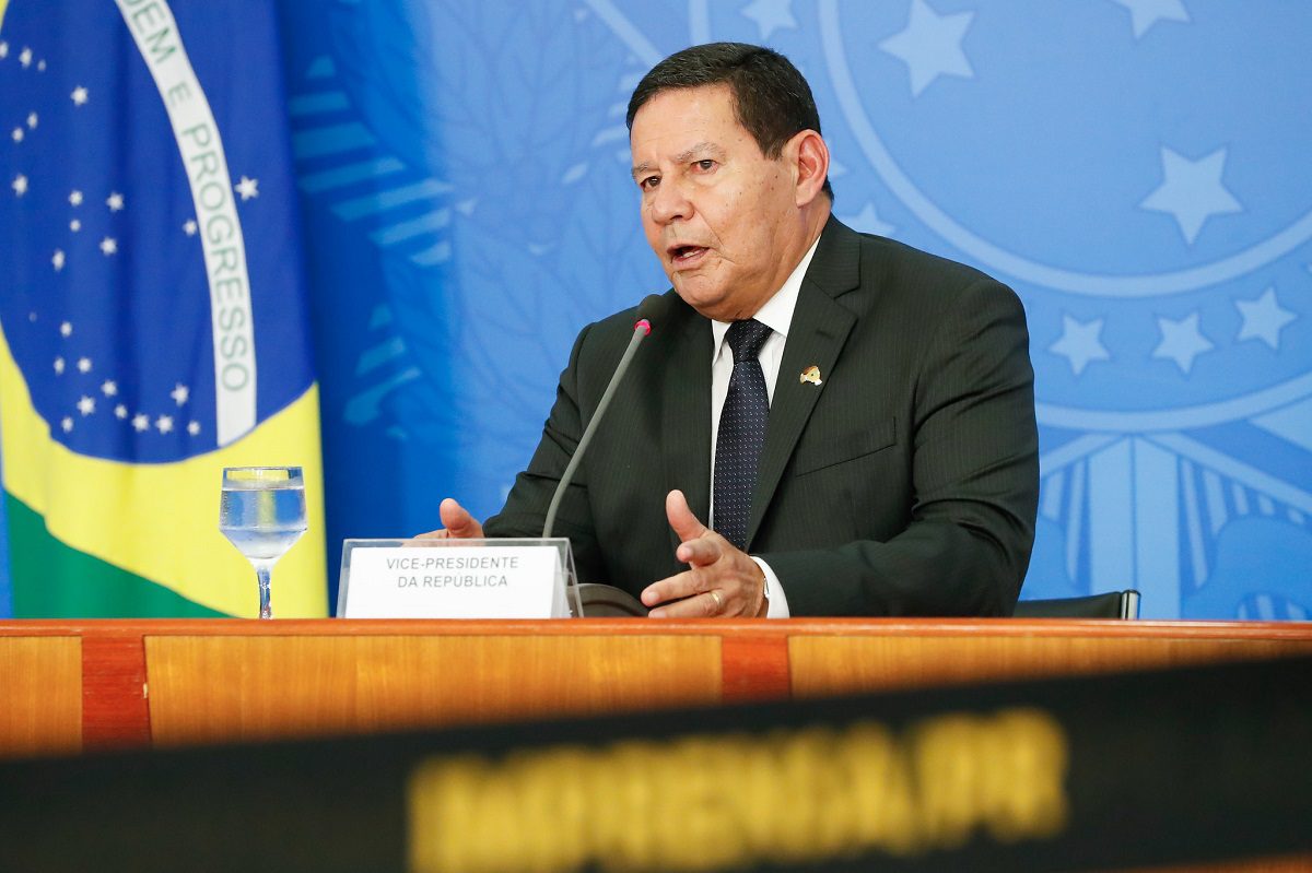 Vice-Presidente da República, General Hamilton Mourão durante entrevista coletiva, em Brasília, 11 de fevereiro de 2020 [Alan Santos/PR]
