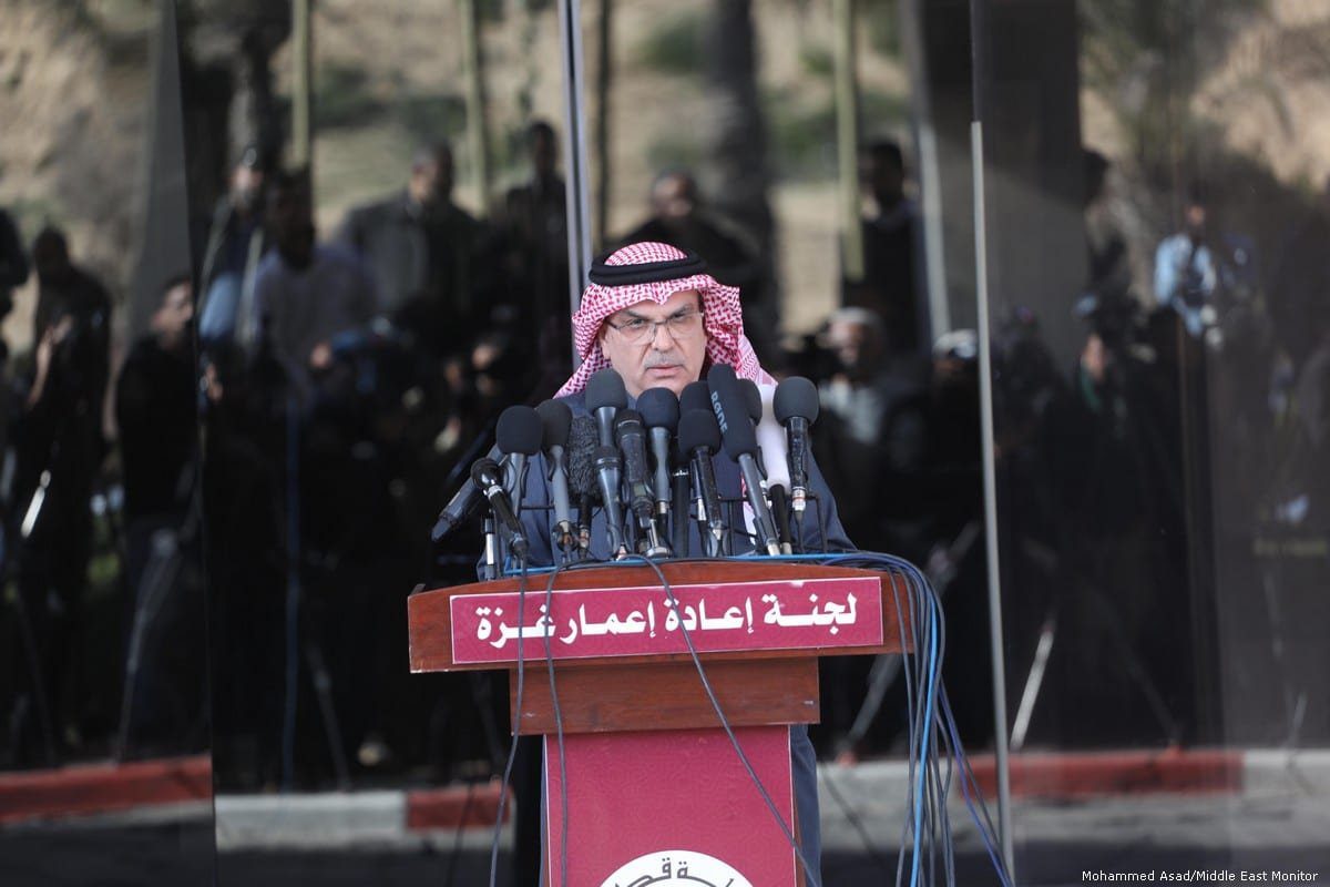 Mohammed al-Emadi, enviado catariano na Faixa de Gaza, em 25 de janeiro de 2019 [Mohammed Asad/Monitor do Oriente Médio]