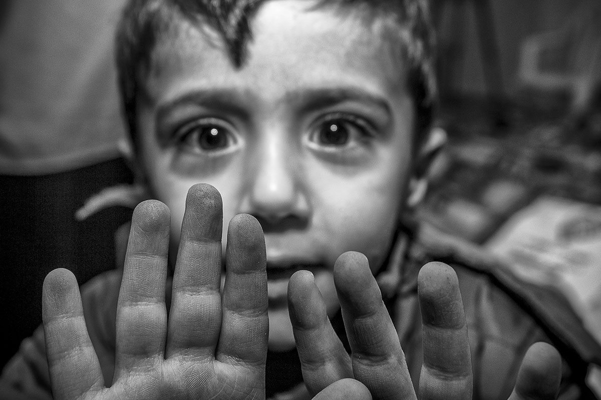  Criança palestina no campo de refugiados palestino de Mia-Mia, Sidon, Libano, em 23 de dezembro de 2014 [Karine Garcêz]
