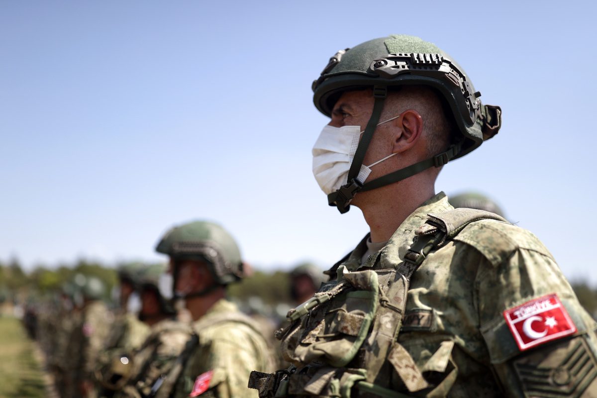 Soldados turcos em Ancara, 28 de agosto de 2021 [Arif Akdoğan/Agência Anadolu]
