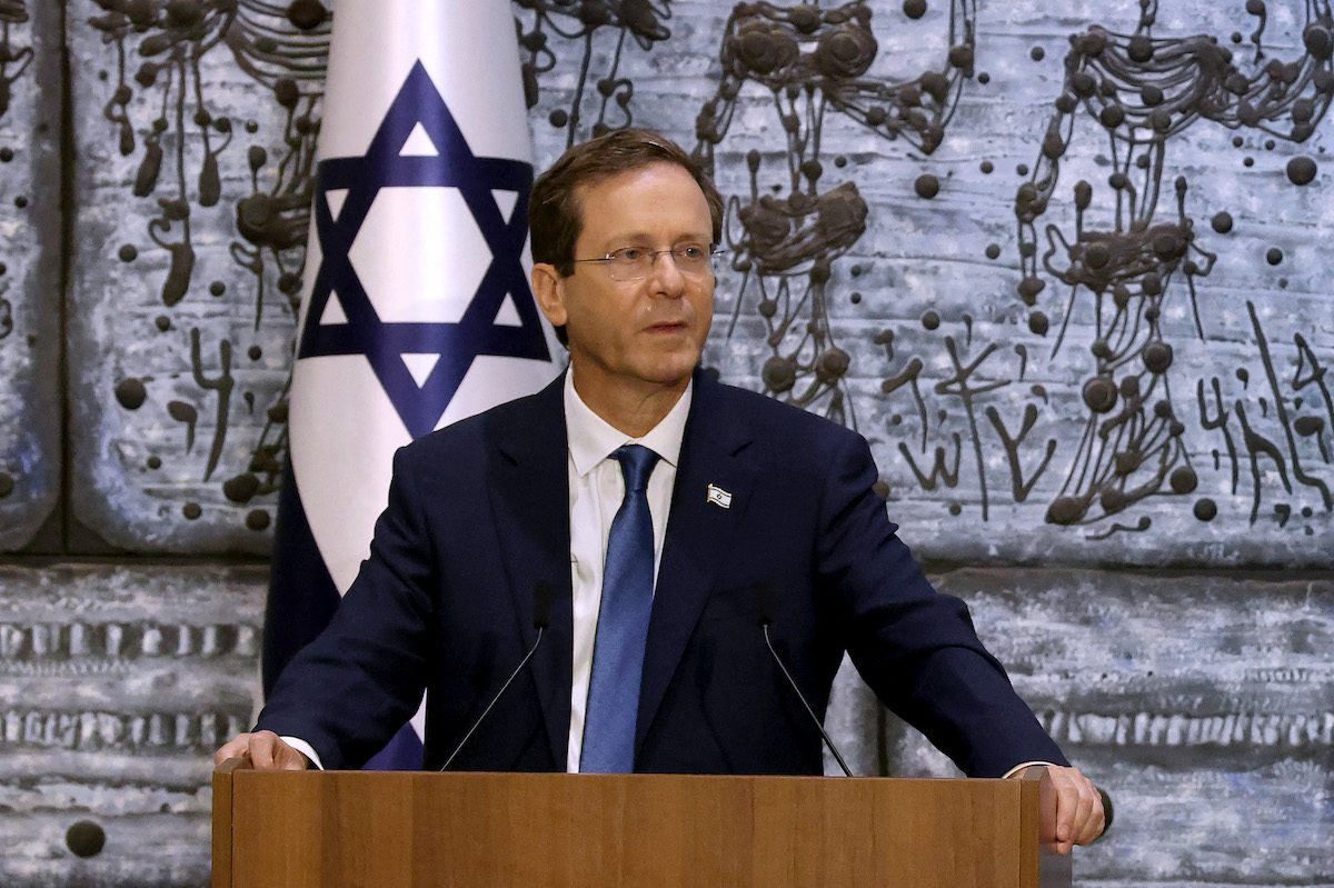 Presidente de Israel Isaac Herzog, 7 de julho de 2021 [EMMANUEL DUNAND/AFP via Getty Images]
