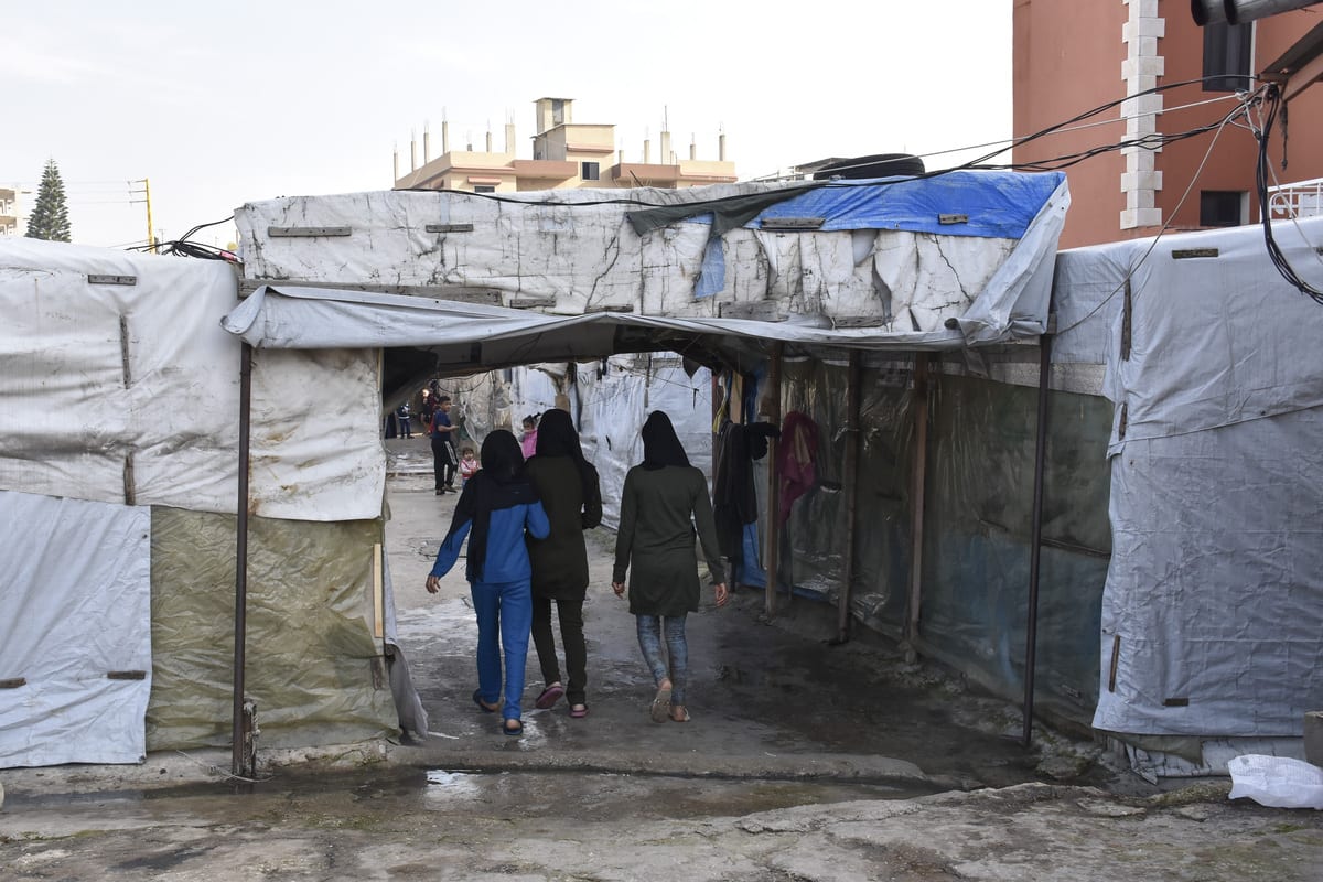 Campo de refugiados no Líbano, 3 de janeiro de 2021 [Mahmut Geldi/Agência Anadolu]
