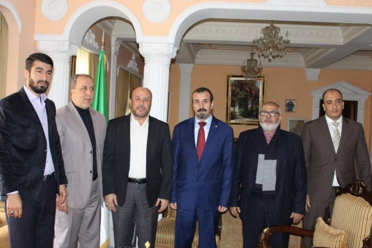 Delegação do Hamas encontra o novo enviado da Argélia no Líbano, em 3 de janeiro de 2020 [Safa.ps]
