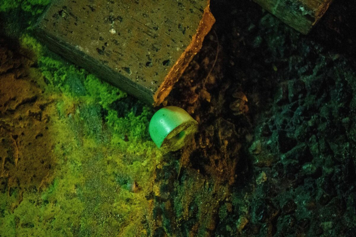 Imagem de uma rodada de granada esponja [Anthony Wallace/AFP via Getty Images]