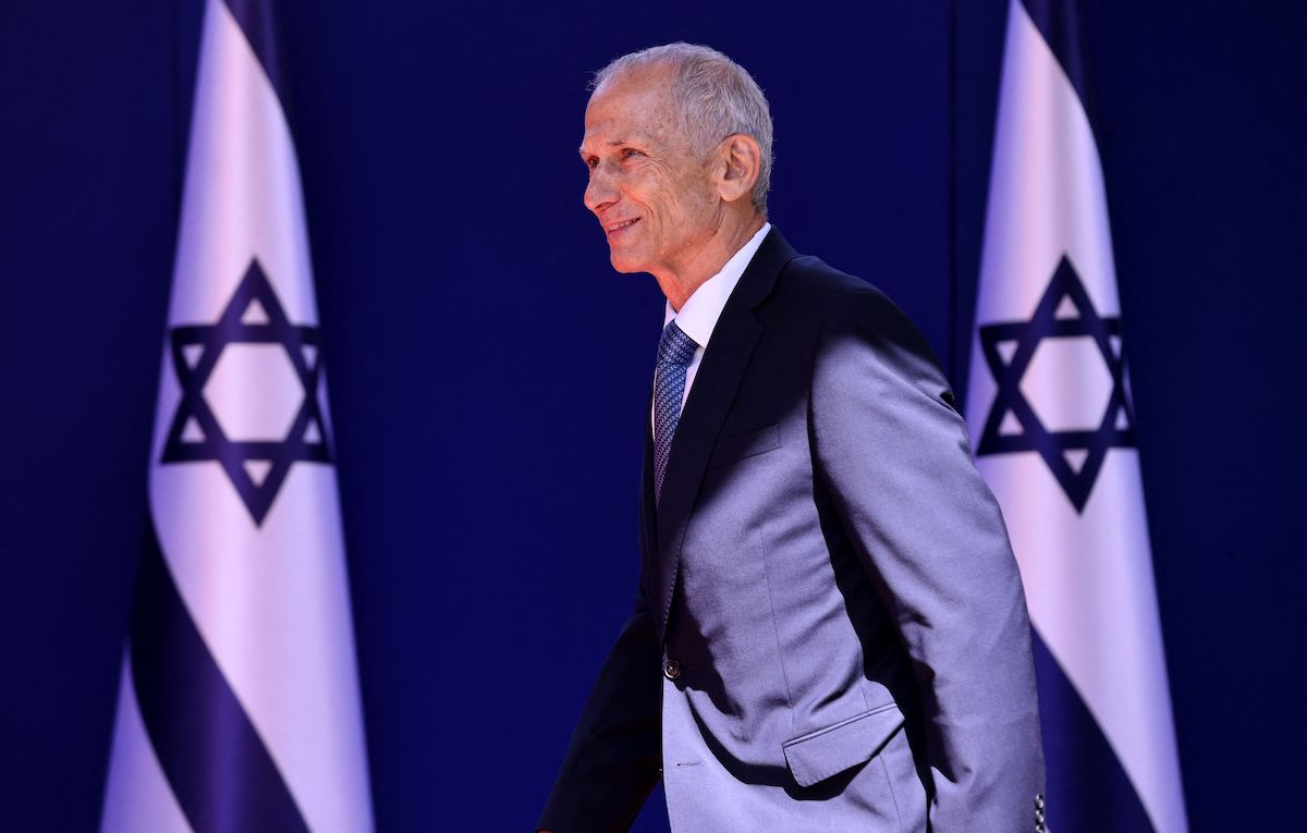 Ministro de Segurança Pública de Israel Omer Bar-Lev participa de cerimônia da nova coalizão de governo, em Jerusalém, 14 de junho de 2021 [EMMANUEL DUNAND/AFP via Getty Images]

