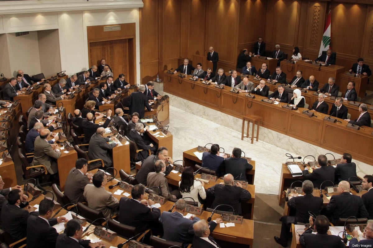 Sessão do parlamento libanês para eleger seu presidente, em Beirute, 25 de junho de 2009 [NABIL MOUZNER/AFP via Getty Images]
