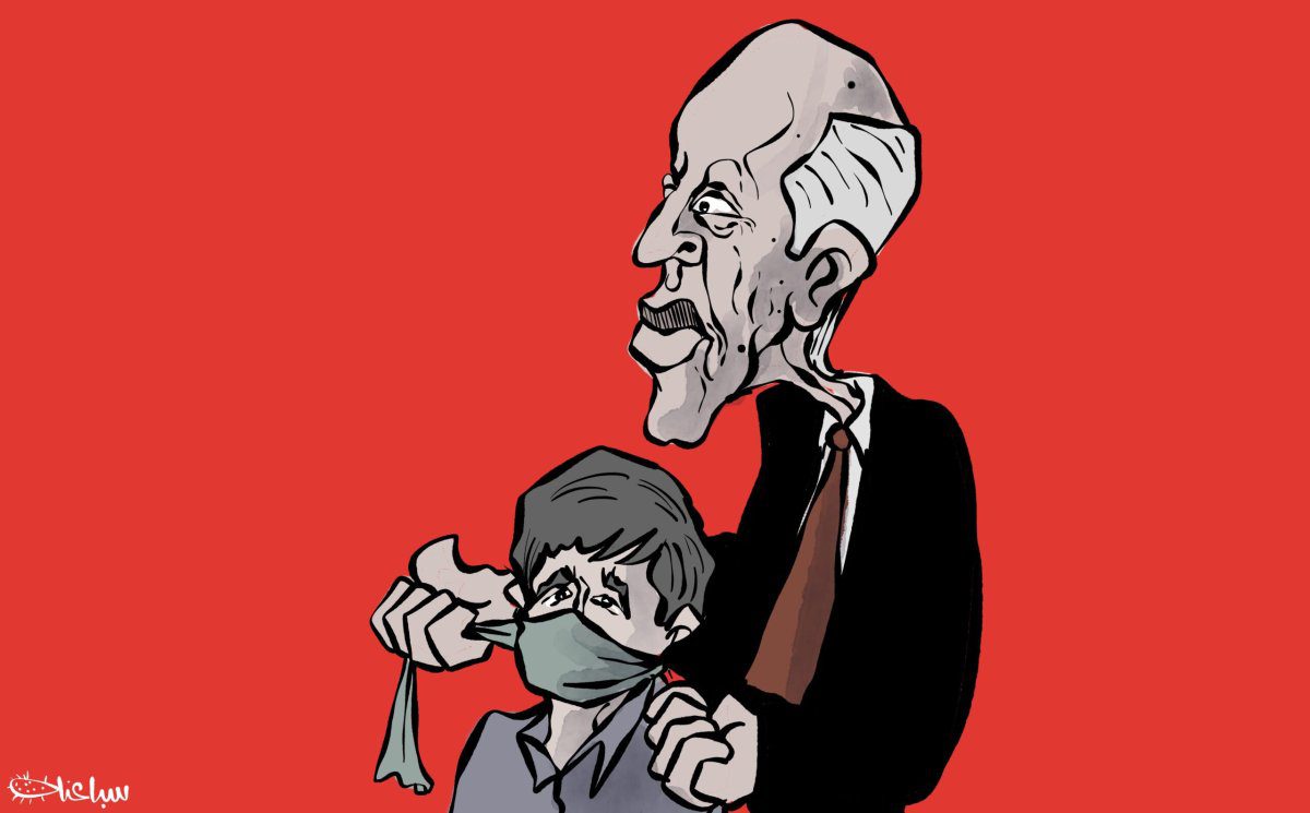 O estado de emergência da Tunísia está sendo usado para restringir as liberdades? -  Charge [Sabaaneh / Monitor do Oriente Médio]