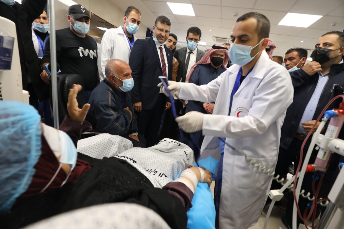 Catar inaugura hospital de diálise na província do Norte na Faixa de Gaza sitiada, em 09 de fevereiro de 2021 [Mohammed Asad/Monitor do Oriente Médio]
