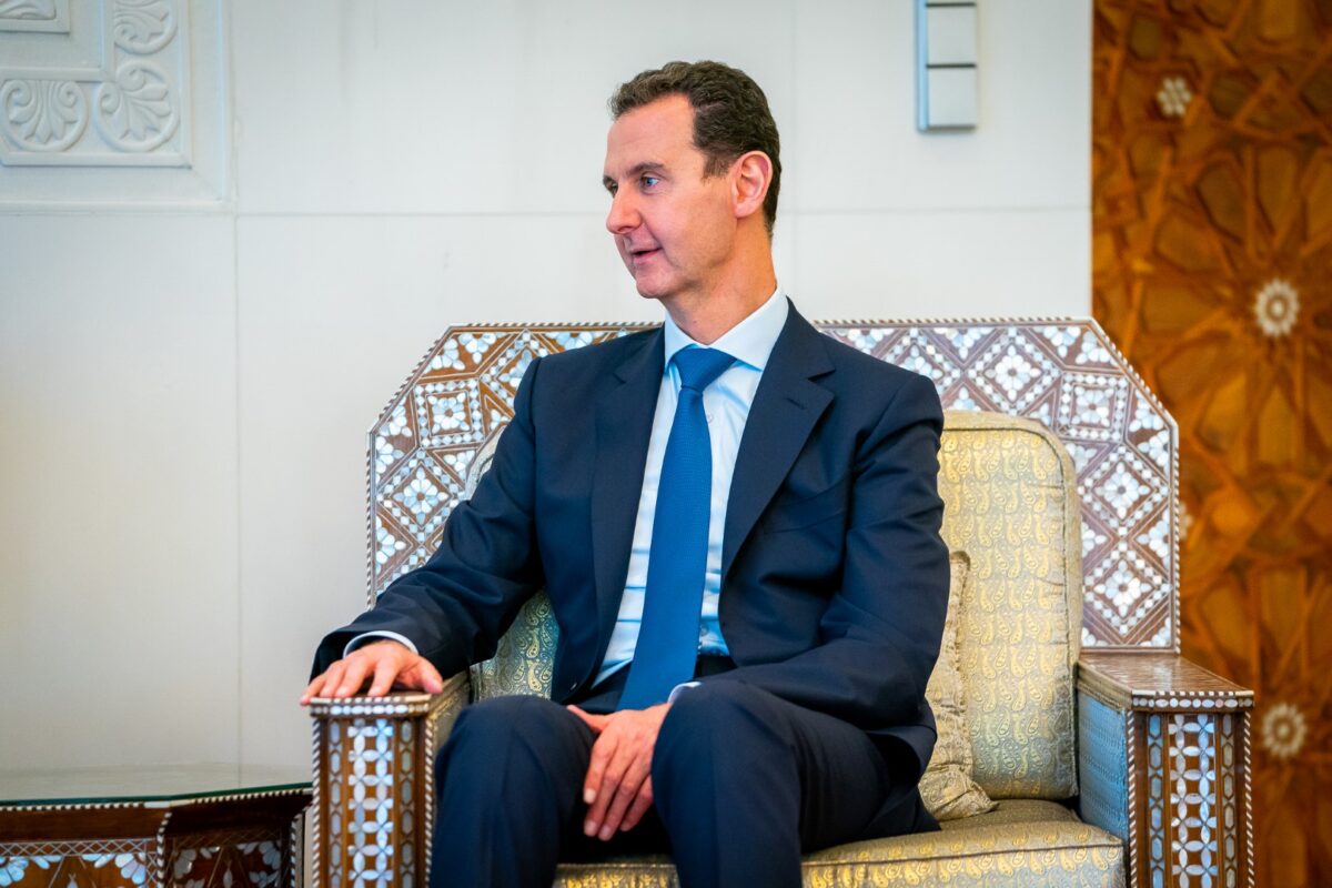 Presidente da Síria Bashar al-Assad em Damasco, 9 de novembro de 2021 [WAM]