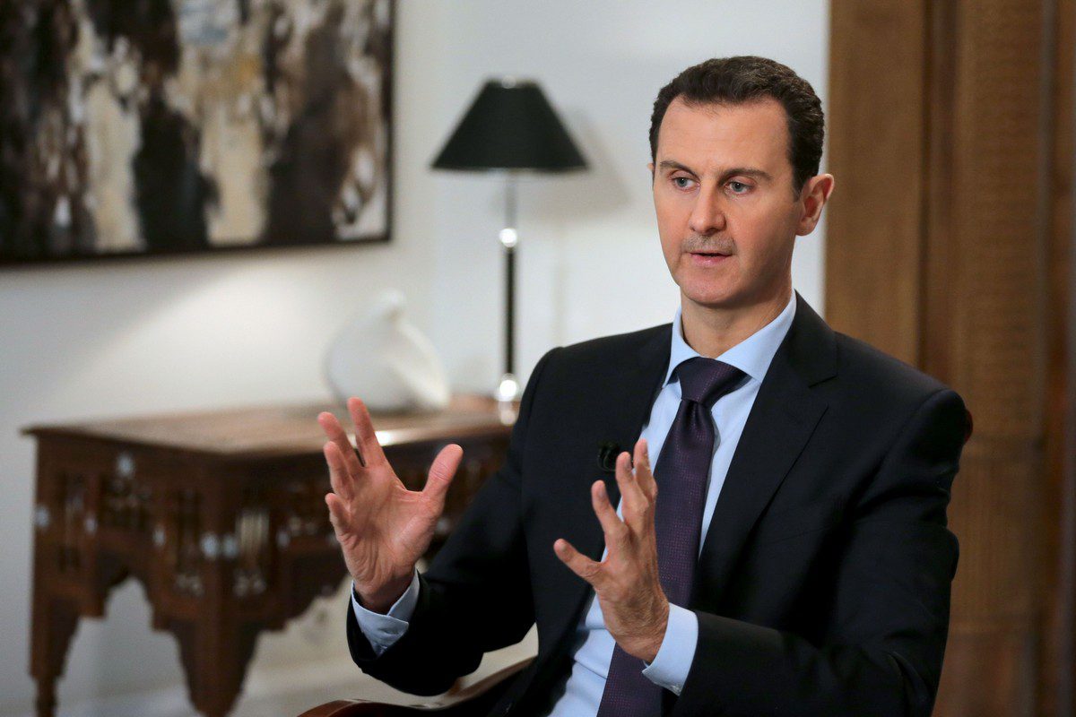 O presidente sírio, Bashar Al-Assad, em Damasco, Síria, em 11 de fevereiro de 2016 [Joseph Eid/AFP/Getty Images]