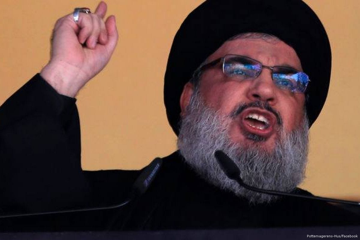 Líder do Hezbollah, Hassan Nasrallah, em 26 de maio de 2017 [Pottemagerens-Hus/Facebook]