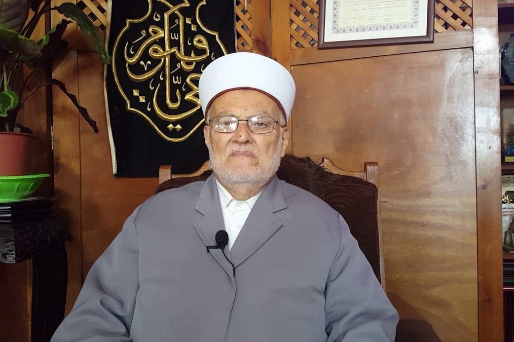 Imã da Mesquita de Al-Aqsa, sheikh Ekrema Sabri [Twitter]
