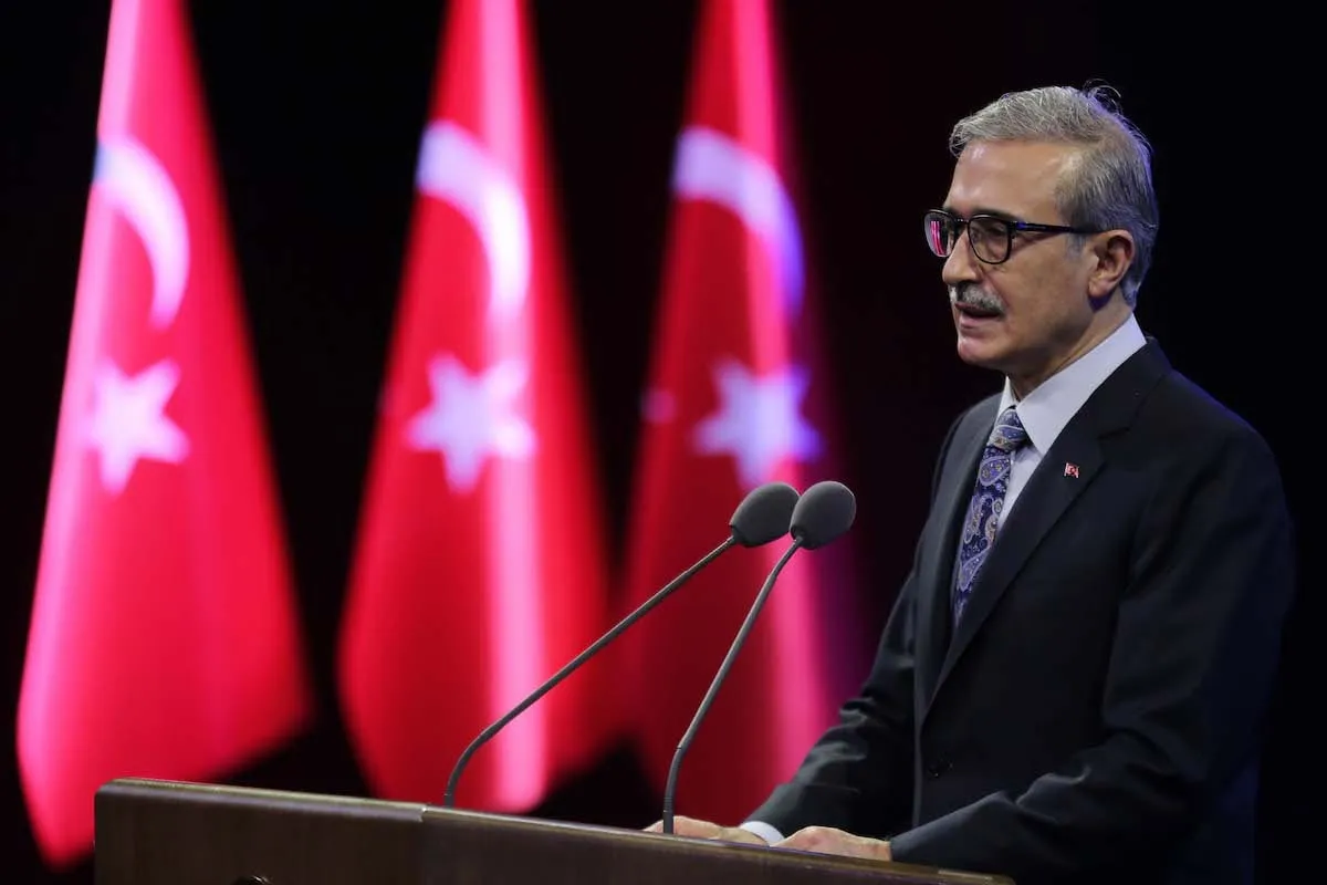 Chefe da Presidência das Indústrias de Defesa da Turquia, Ismail Demir, em 21 de dezembro de 2020 [Arda Küçükkaya/Agência Anadolu]
