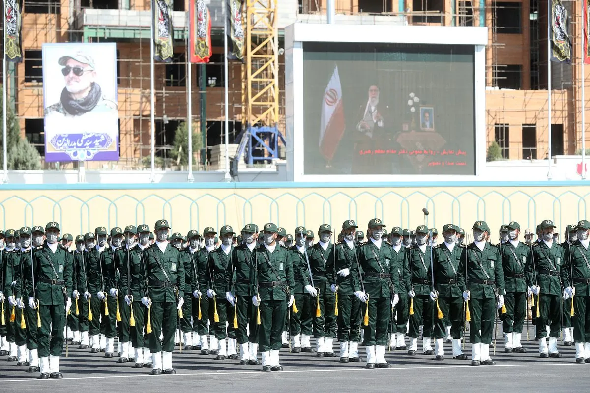 Soldados da Universidade Militar Imam Hussein em Teerã, Irã, em 03 de outubro de 2021 [Agência de Imprensa do Líder Iraniano/Agência Anadolu]
