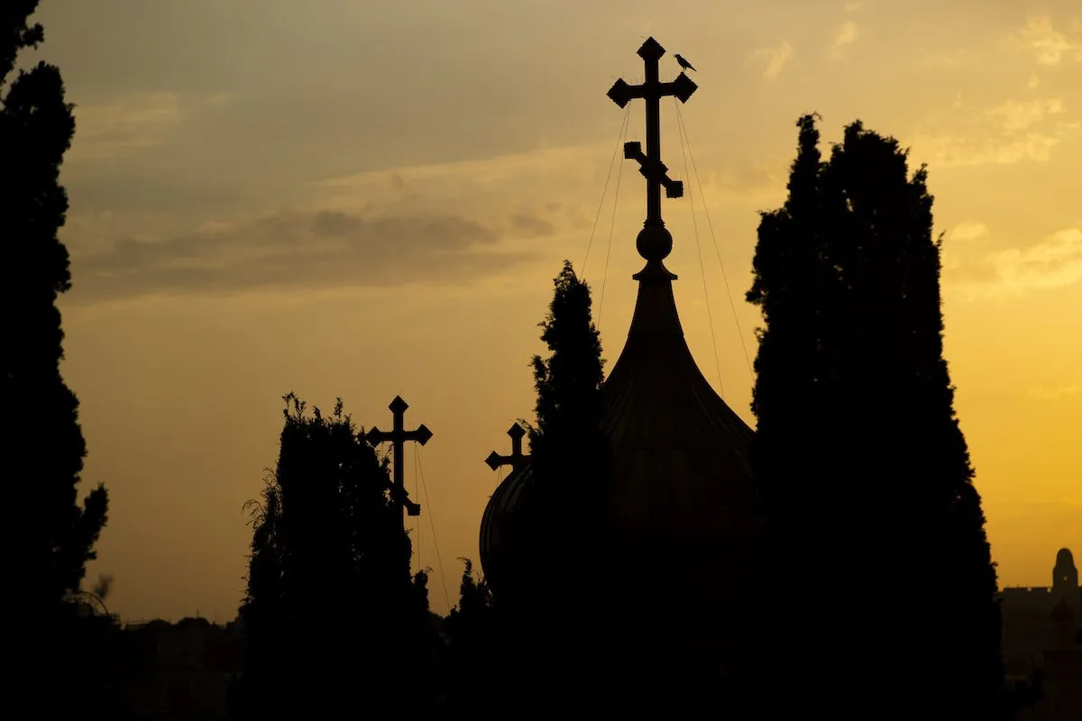 Uma igreja em Jerusalém, em 12 de outubro de 2021 [Mustafa Alkharouf/Agência Anadolu]
