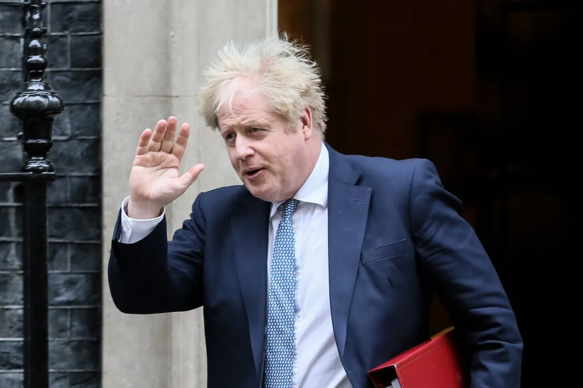 Primeiro-Ministro do Reino Unido Boris Johnson em Londres, 2 de fevereiro de 2022 [Rasid Necati Aslim/Agência Anadolu]
