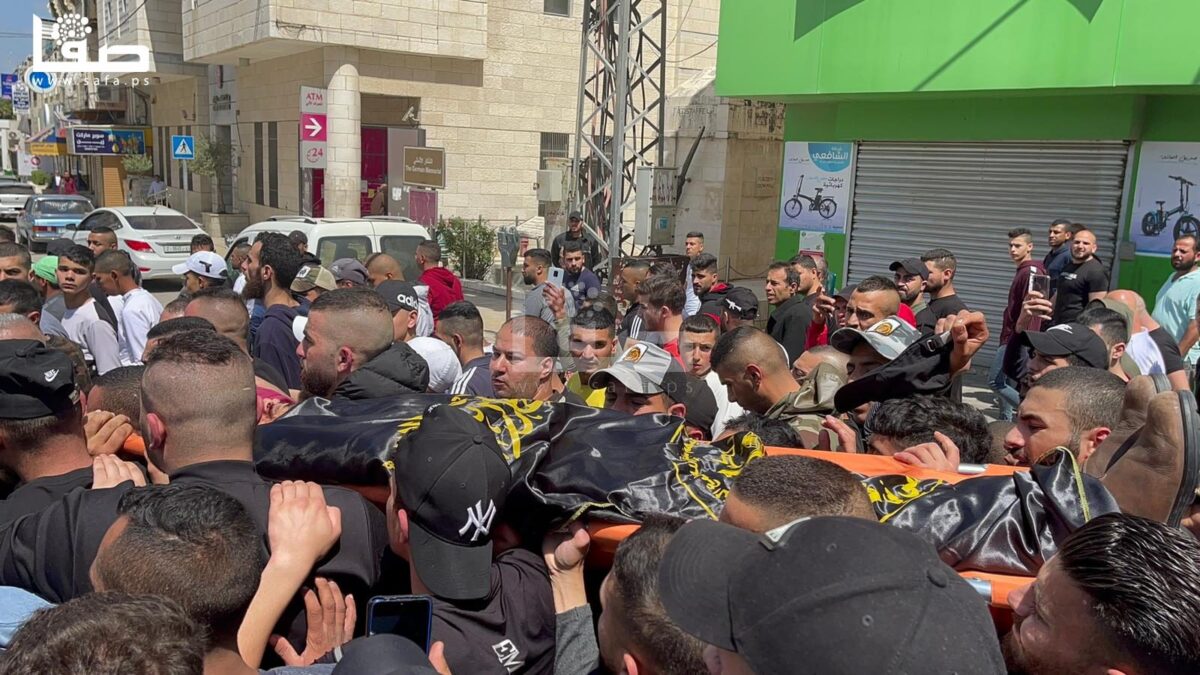 Funeral de Ahmed Nasser Al-Saadi, morto durante um confronto armado com as forças israelenses em Jenin, [SAFA/Resumen Latinoamericano]
