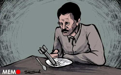 A invasão da Ucrânia pela Rússia pode levar à escassez de pão em partes do mundo árabe – Cartoon [Sabaaneh/Monitor do Oriente Médio]