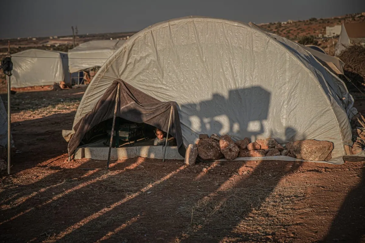 Campo de refugiados em Idlib, Síria, 30 de junho de 2021 [Muhammed Said/Agência Anadolu]
