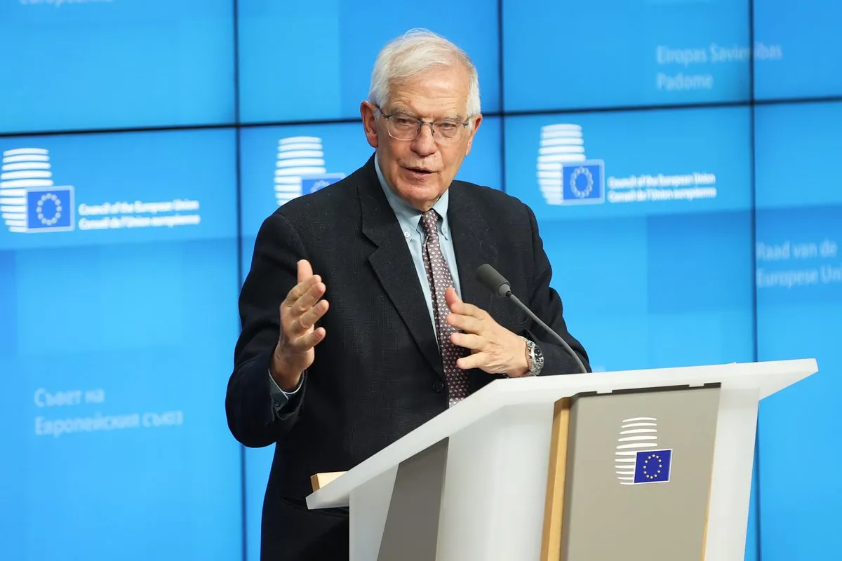 Alto representante da União Europeia para os Negócios Estrangeiros e a Política de Segurança, Josep Borrell, em Bruxelas, Bélgica, em 28 de fevereiro de 2022 [Dursun Aydemir/Agência Anadolu]
