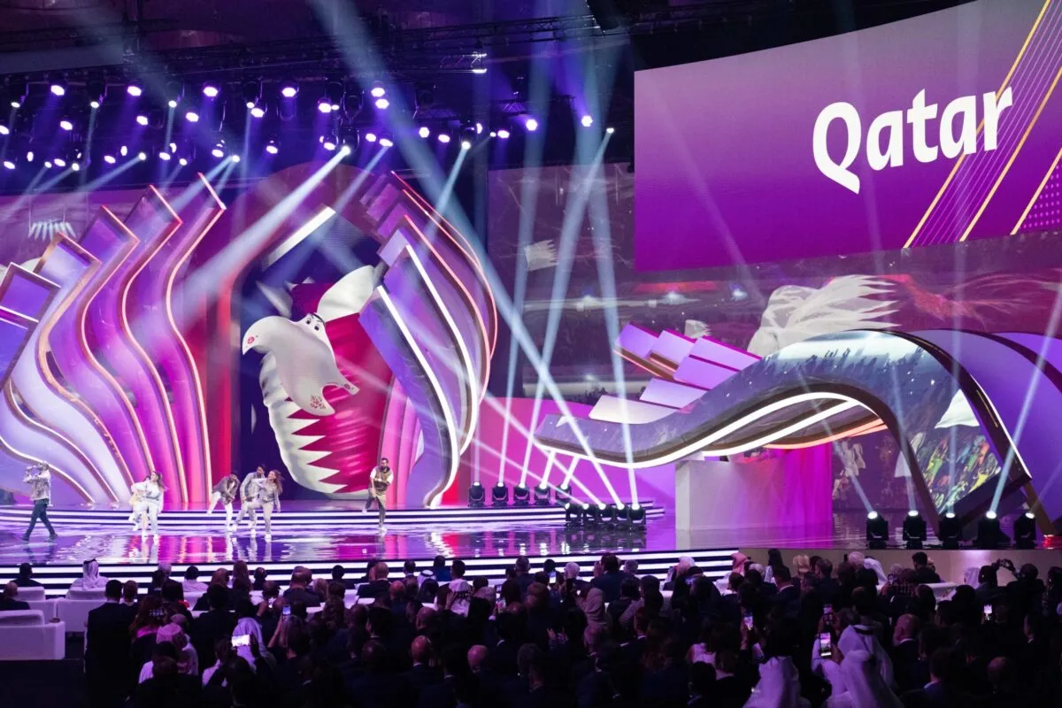 Sorteio final da Copa do Mundo FIFA Qatar 2022 no Centro de Exposições de Doha em 01 de abril de 2022 em Doha, Qatar [Tnani Badreddine/vi/DeFodi Images via Getty Images]
