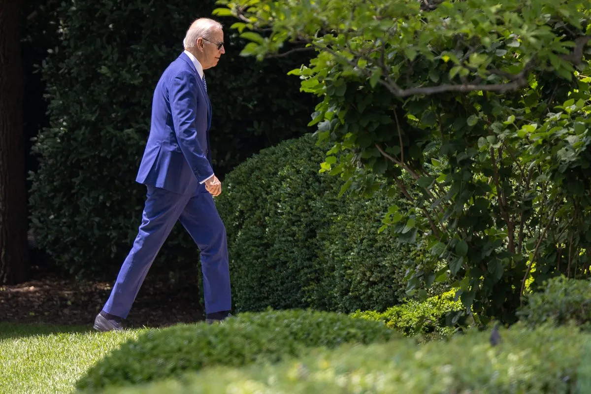 Presidente Joe Biden chega à Casa Branca em Washington, DC vindo de Wilmington, Delaware em 13 de junho , 2022. [Nathan Posner - Agência Anadolu]

