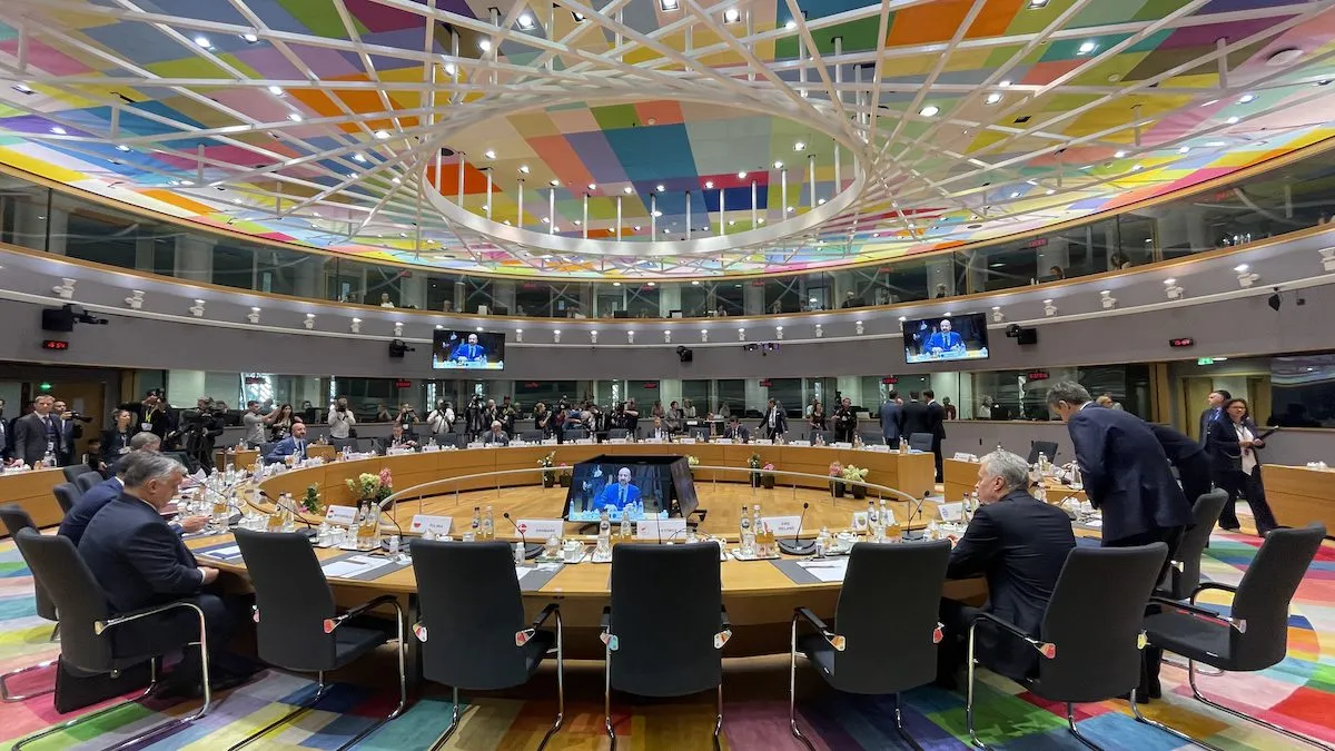 Cúpula de Líderes da União Europeia em Bruxelas, Bélgica, 23 de junho de 2022 [Dursun Aydemir/Agência Anadolu]