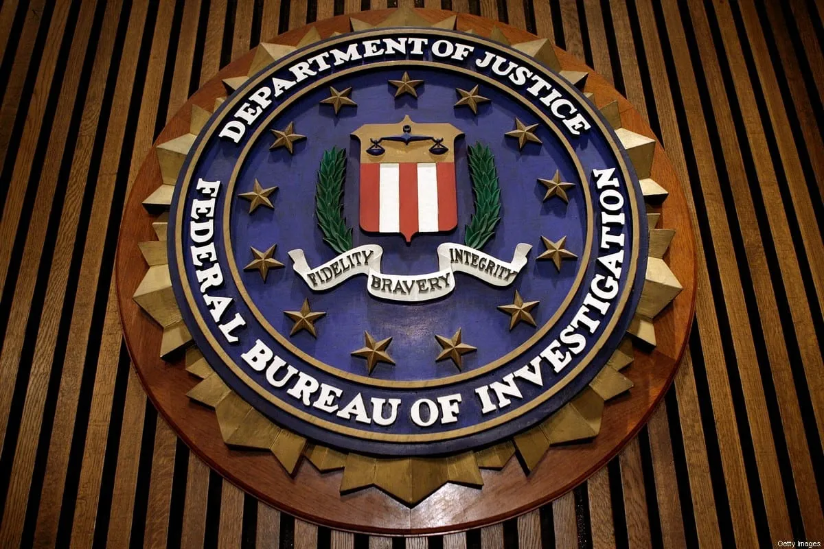 Selo do Departamento Federal de Investigação dos Estados Unidos (FBI), em Washington DC, 9 de março de 2007 [Chip Somodevilla/Getty Images]
