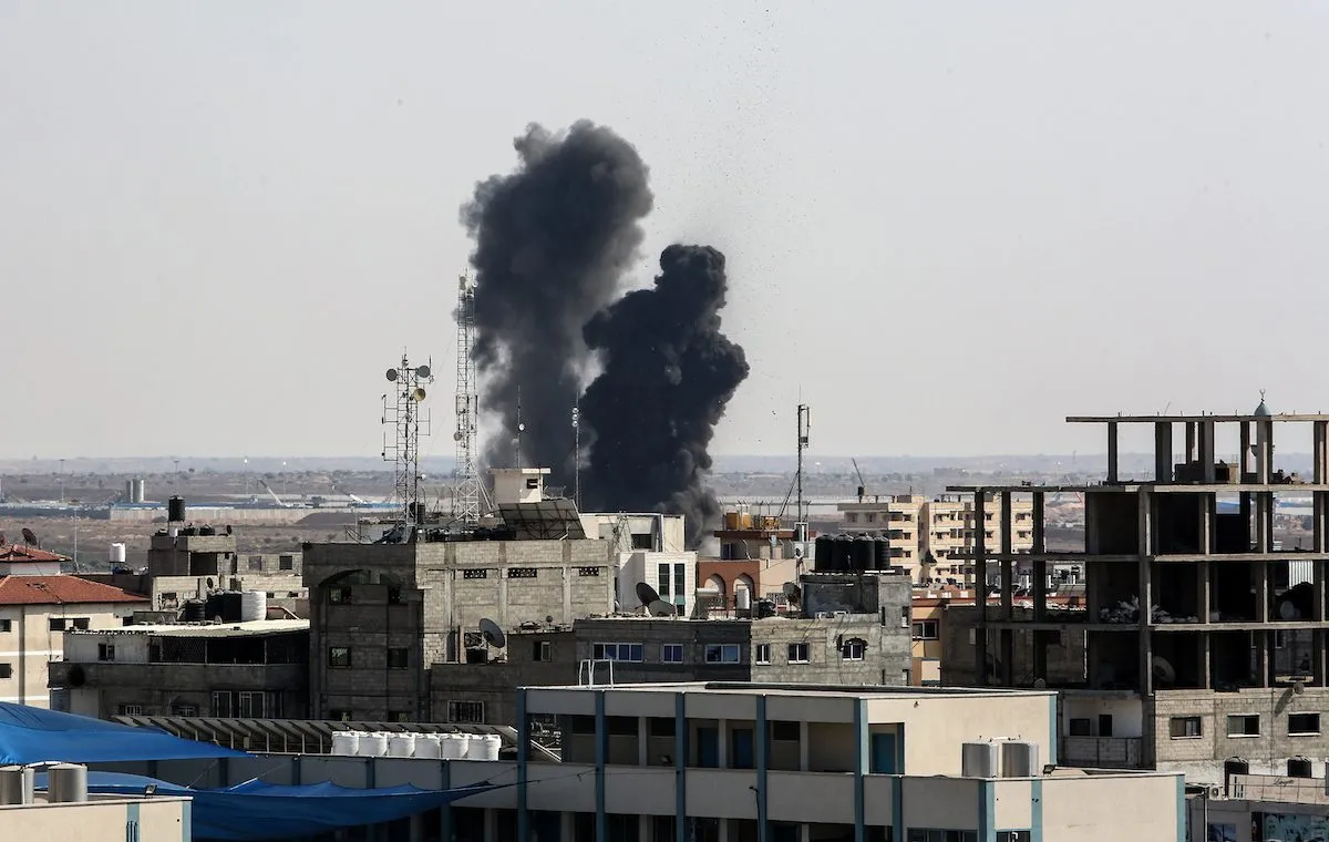 Ataques aéreos israelenses contra Gaza, 7 de agosto de 2022 [Abed Rahim Khatib/Agência Anadolu]