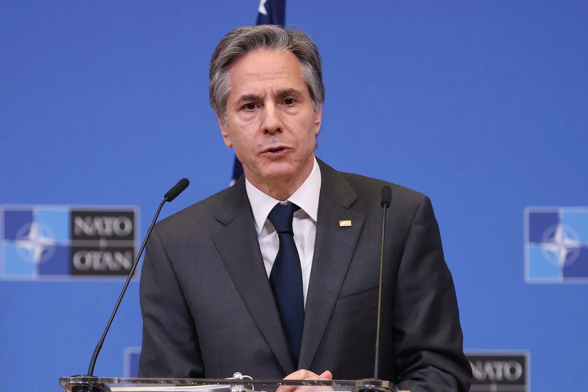 Secretário de Estado dos EUA Antony Blinken em 6 de abril de 2022 [Dursun Aydemir/Agência Anadolu]
