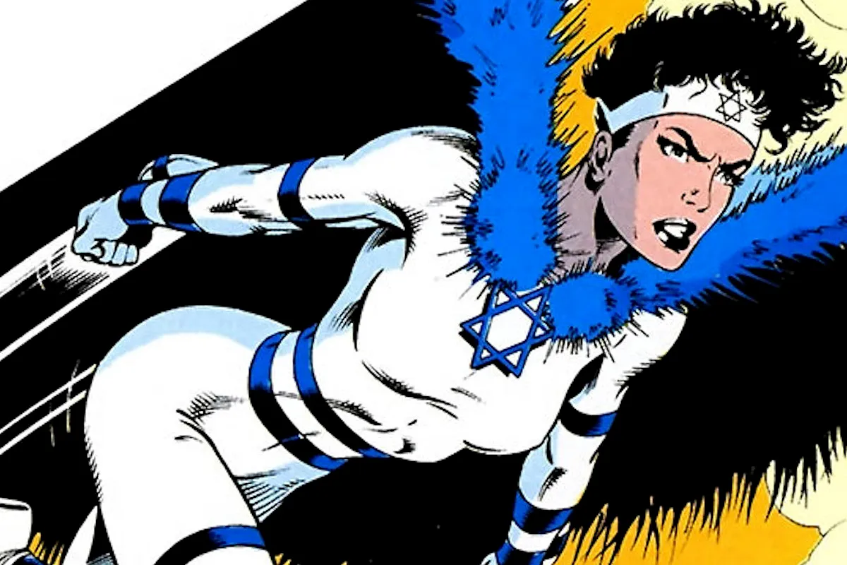 ‘Super-heroína’ israelense Sabra, cuja estreia nos cinemas está prevista para o novo filme dos estúdios Marvel, Capitão América: Nova Ordem Mundial
